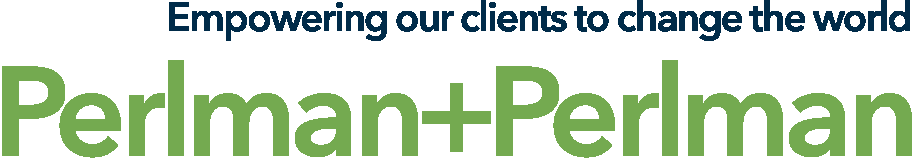 perlman & perlman philanthropic sector law firm blue and green logo